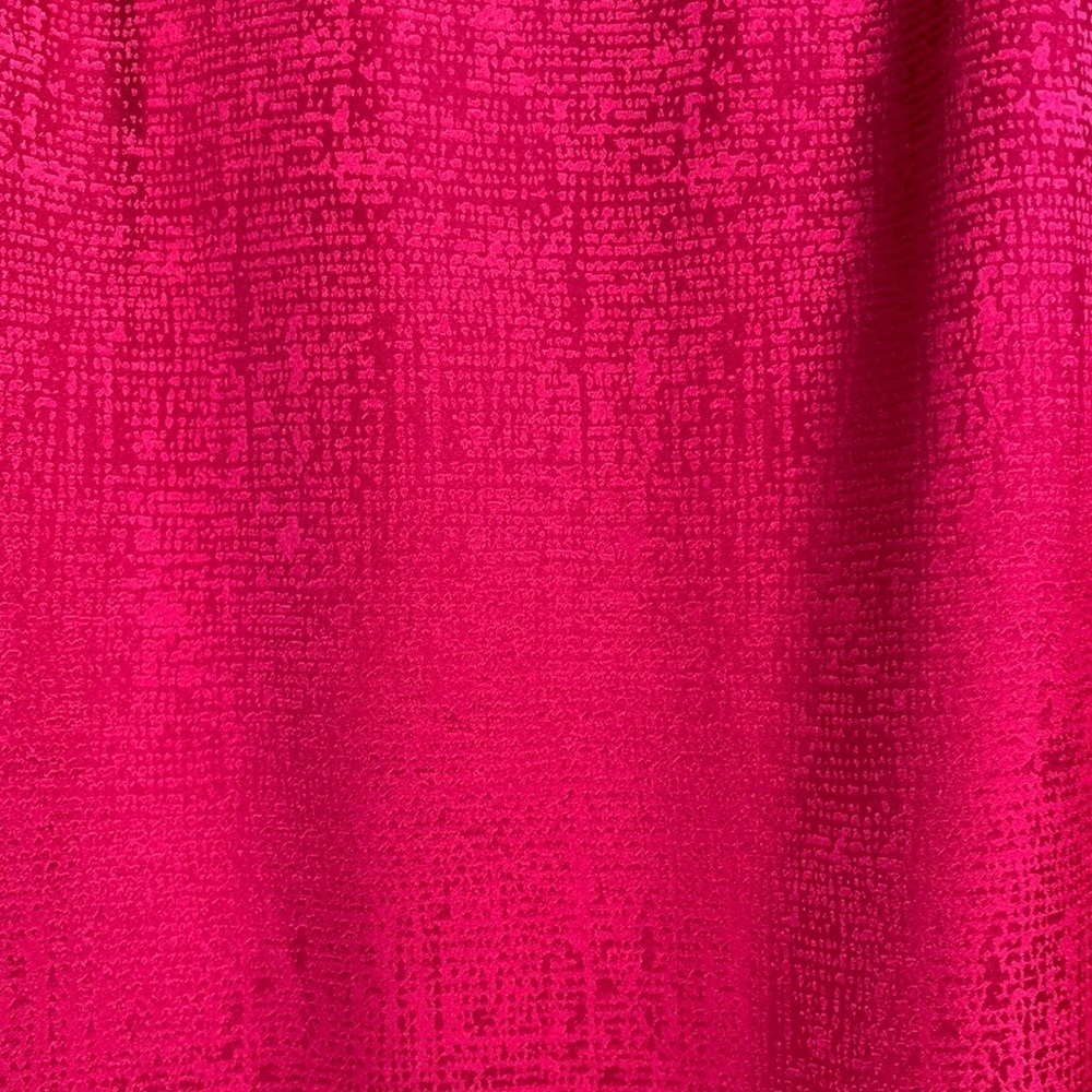 Vibrant Pink 100% Silk MIDI Skirt, 12 - Picture 6 of 7